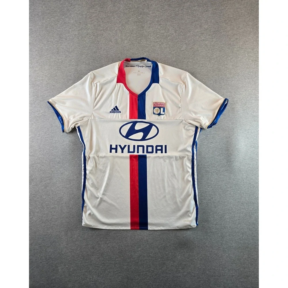 Adidas Olympique Lyon Jersey Mens XL White 2016-17 Home Soccer Kit AI8163